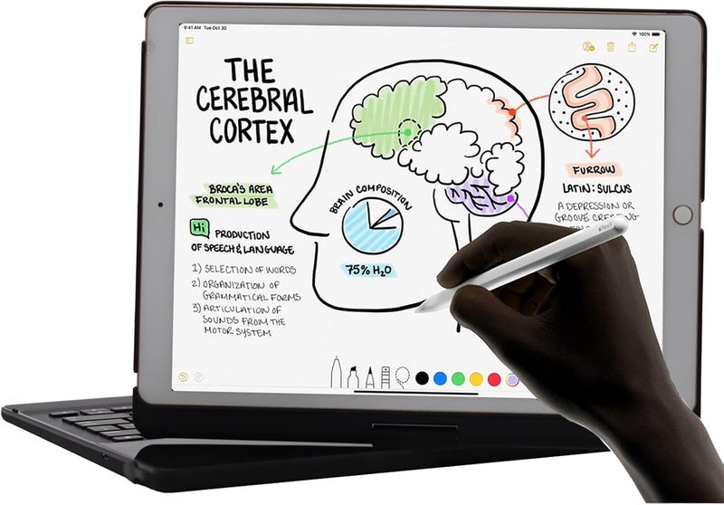 BLENRICH iPad pro 12.9 case with Keyboard 2017 2nd 2015 1st Generation, 360 Rotatable Wireless Folio 180 Swivel Stand Hard Cover Auto Sleep Wake up - Image 5